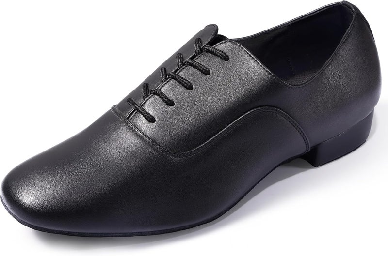 Dynadans Men's Leather Sole Ballroom Dance Shoes Latin Shoes for Salsa Character Tango Waltz - Image 1